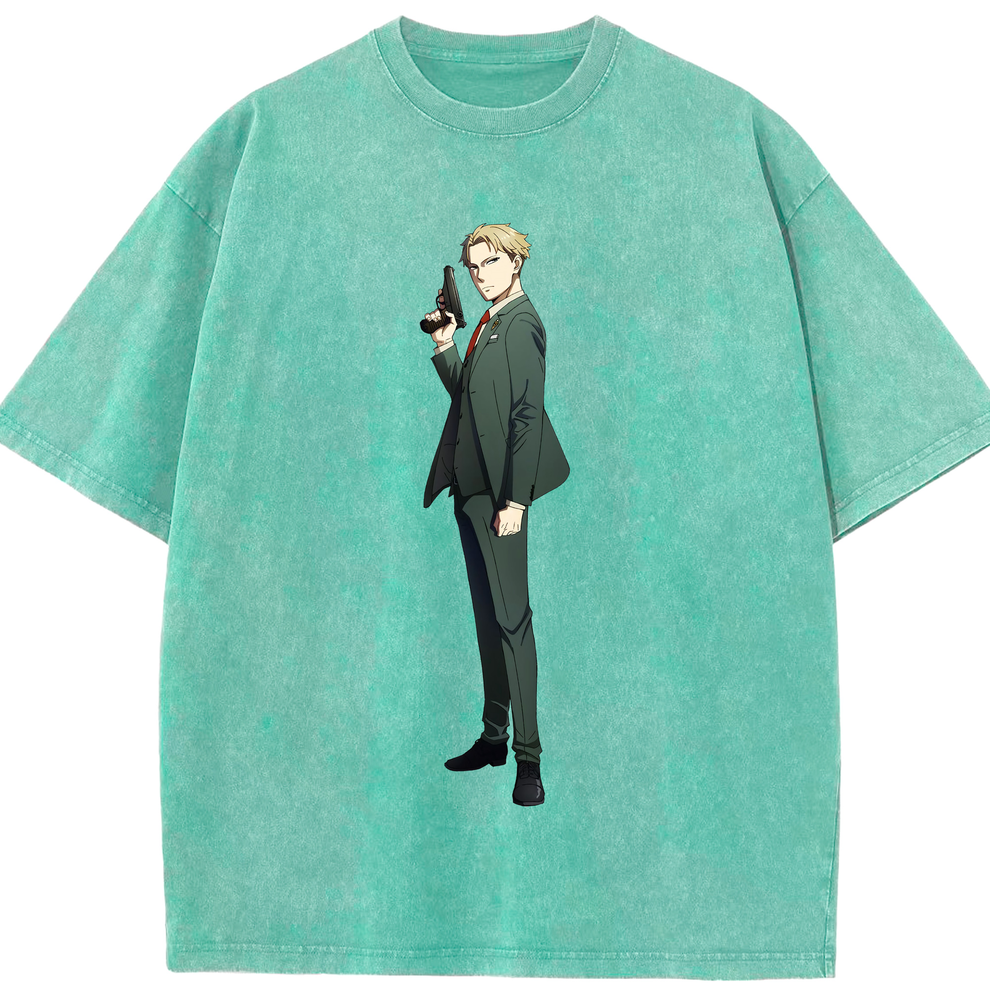 （画像用） SPY×FAMILY间谍家家酒 綿100% ヴィンテージ風 半袖Tシャツ（フロントプリント）